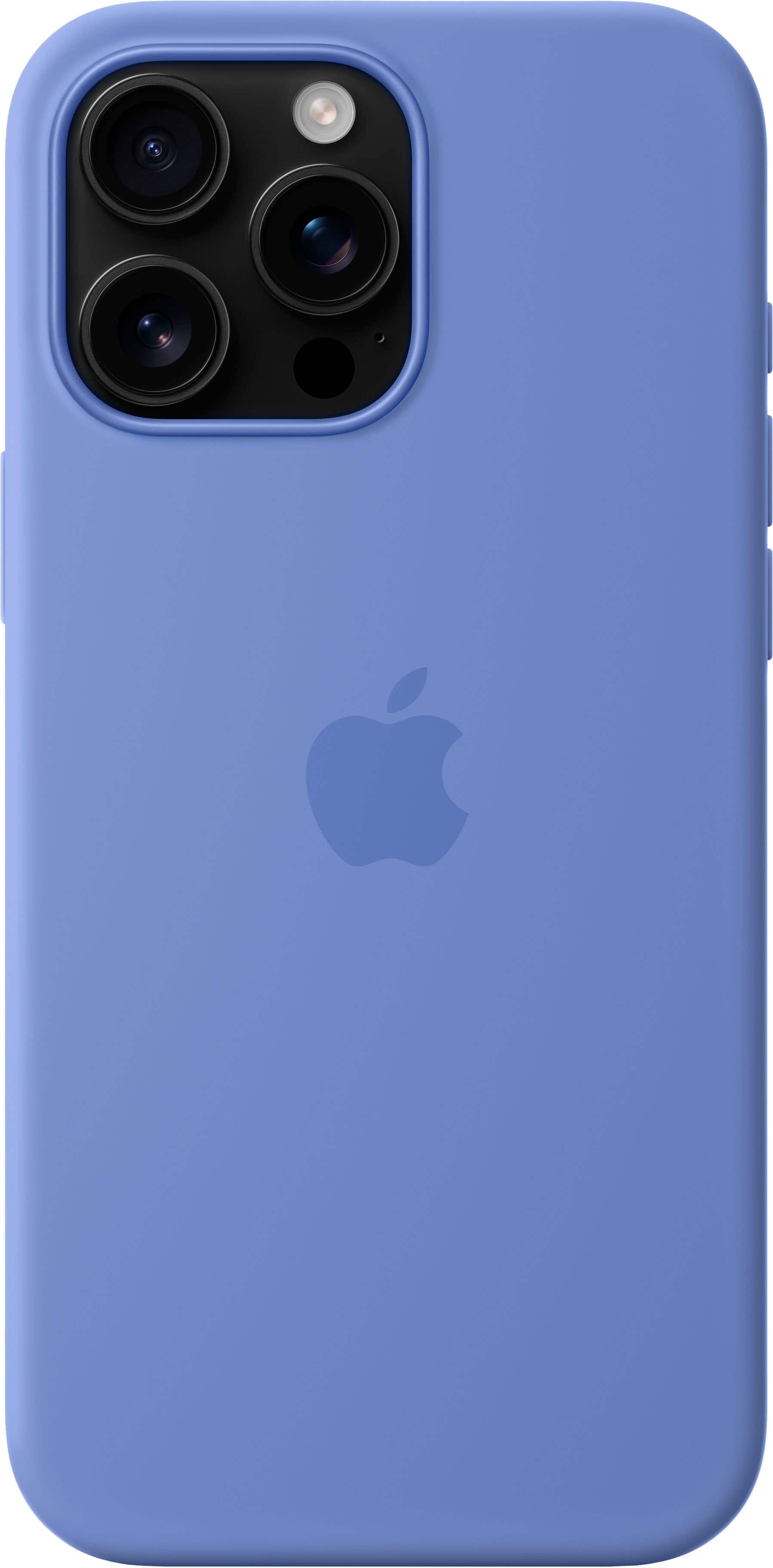 Back. Apple - iPhone 16 Pro Max Silicone Case with MagSafe - Periwinkle.