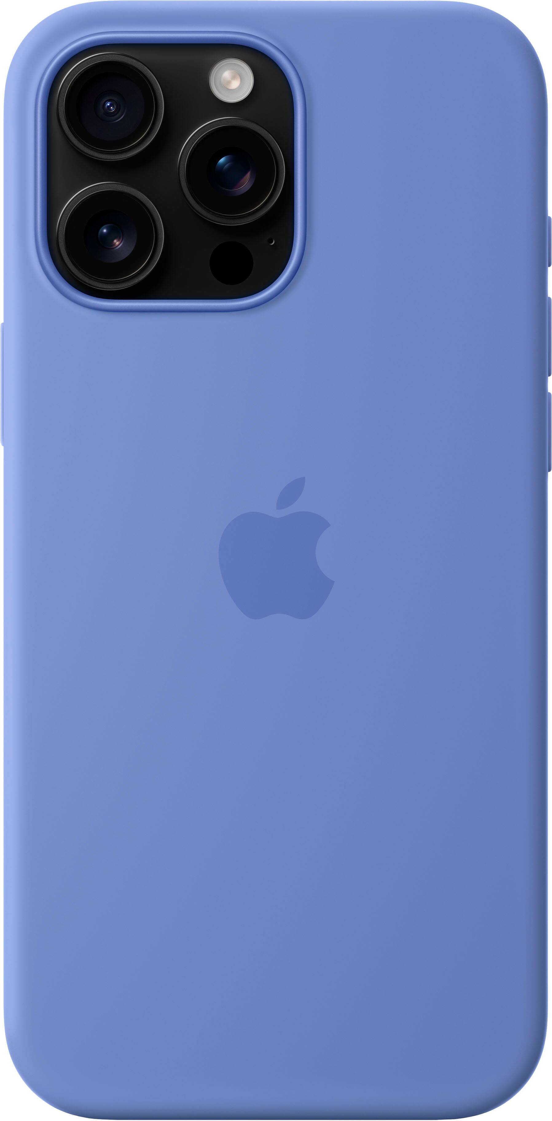 Back. Apple - iPhone 16 Pro Max Silicone Case with MagSafe - Periwinkle.