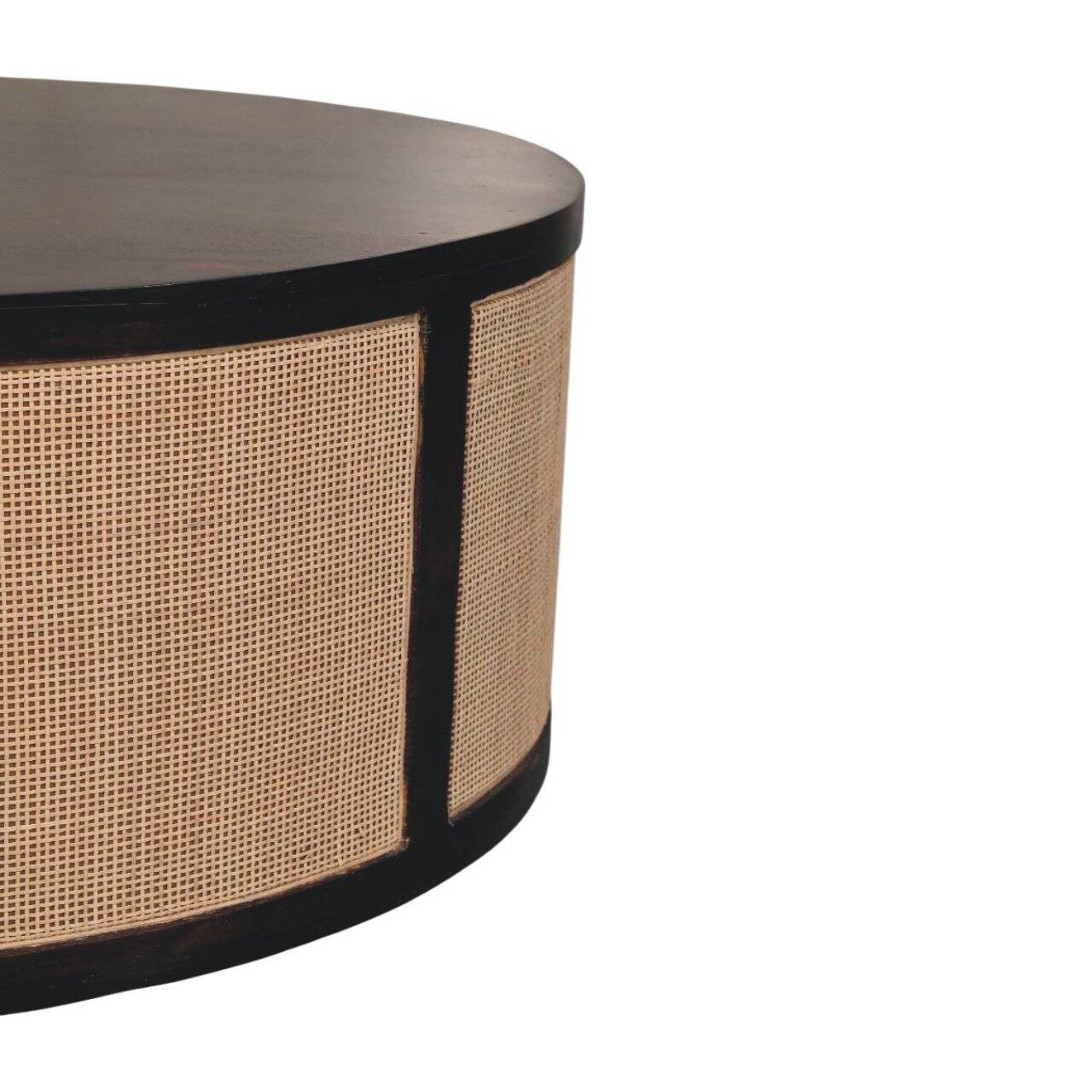 Left. Artisan Furniture - Artisan Furniture Solid Wood Monaco Round Rattan Centerpiece - Brown.