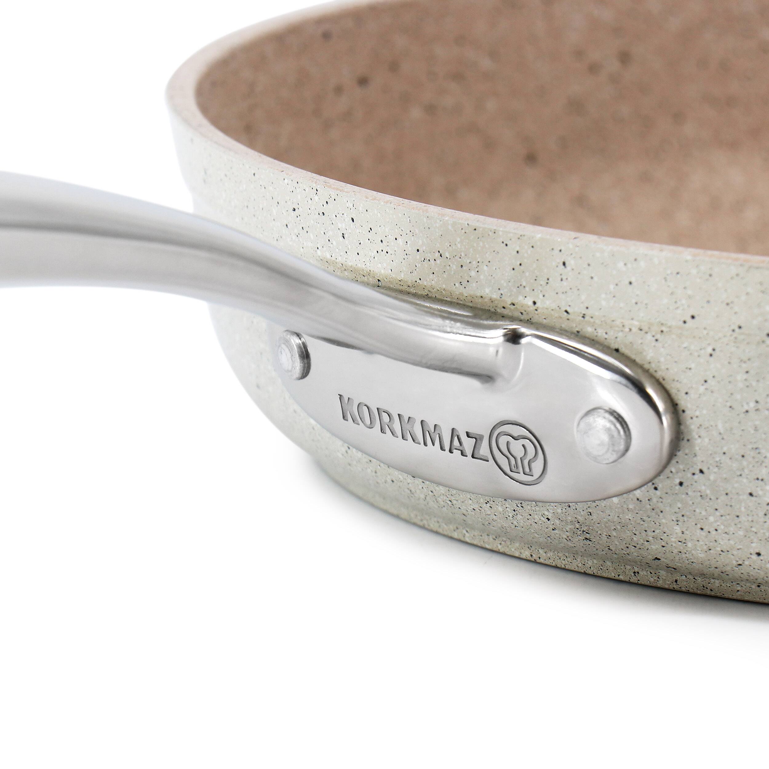 Alt View 2. Korkmaz - Korkmaz Granita Aluminum Nonstick 12 Inch Frying Pan in Tan - Tan.