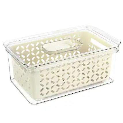 Front. Martha Stewart - Martha Stewart Medium Fresh Keeper Container Set - Clear.