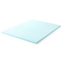 Lucid Comfort Collection 2" Gel Memory Foam Topper, Queen - Blue - Front_Zoom
