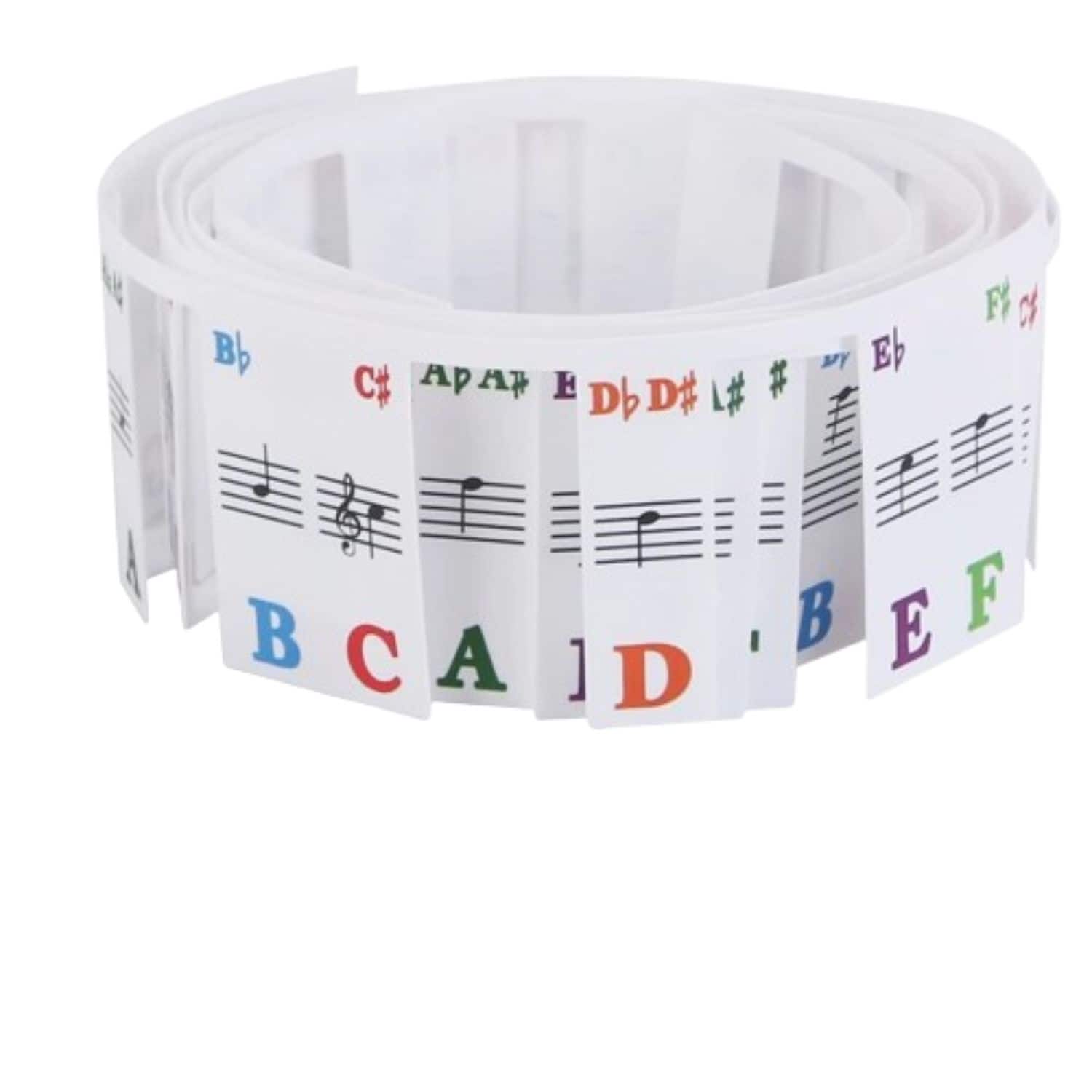 Stock Preferred - Removable 88-Key Colorful Piano Keyboard Stickers for Beginners - Multicolor