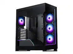 Front. Phanteks - Phanteks NV5S ATX Mid-Tower Case, 4x ARGB Fans, Tempered Glass, High-Airflow, Type-C Gen2, Black - Black.