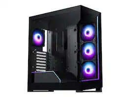 Phanteks - NV5S Mid-Tower ATX Case, 4x ARGB Fans, Tempered Glass, ARGB Lighting, Type-C Gen2, Black - Black