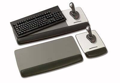 Alt View 7. 3M - Gel Wrist Rest with Platform for Keyboard, Non-Skid Base, Gray - Gray.