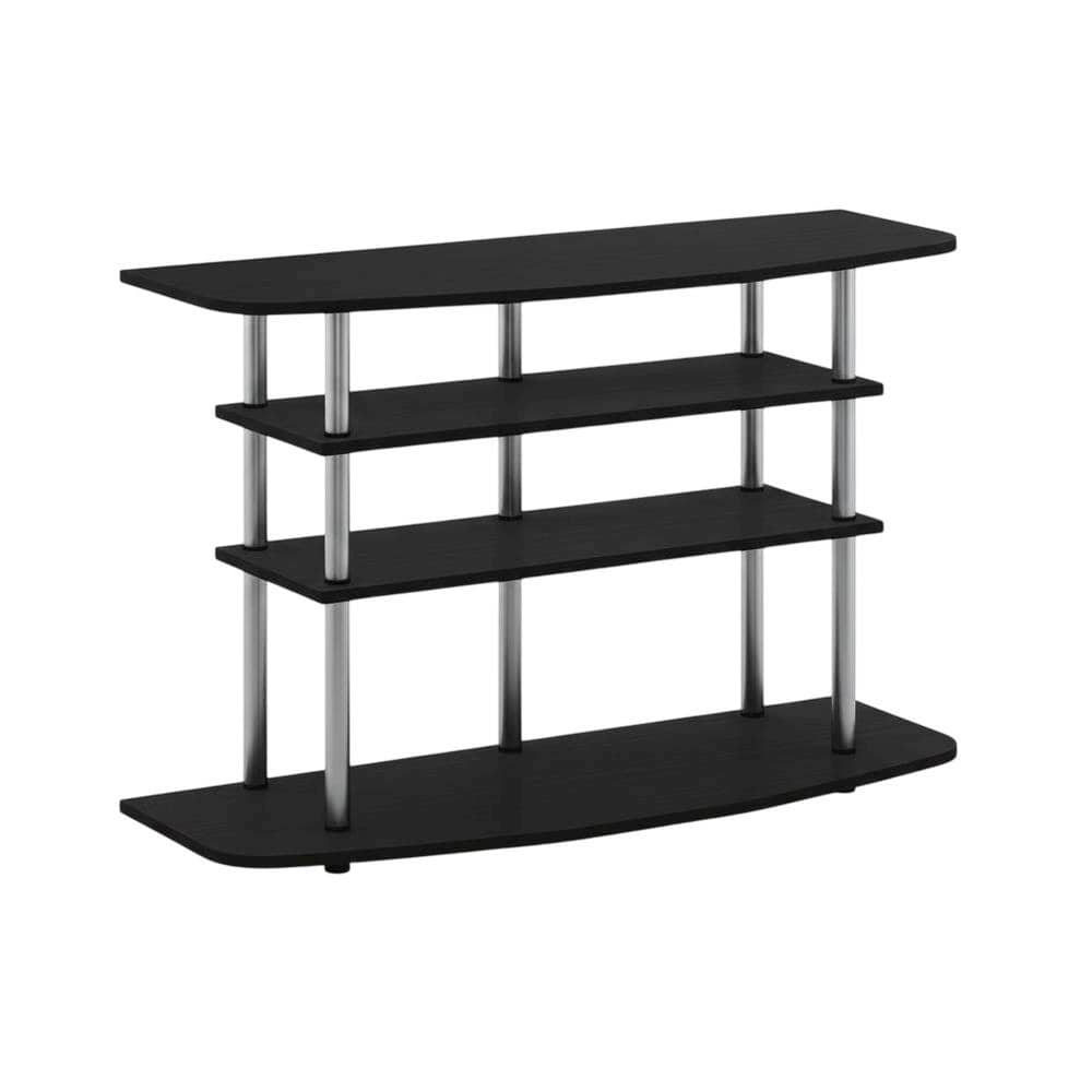 FurniFact - Wood TV Stand for up to 46-inch Screens with 4-Tier Storage - Black price history on PriceWatchPro