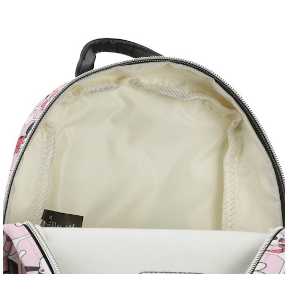 Alt View 3. Disney - Disney Mickey and Friends 11" PU Leather Deluxe Pink Backpack for Everyday Function - Pink.
