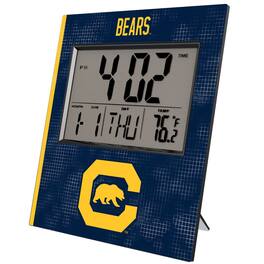 Keyscaper - Cal Bears Cross Hatch Digital Desk Clock - Multicolor