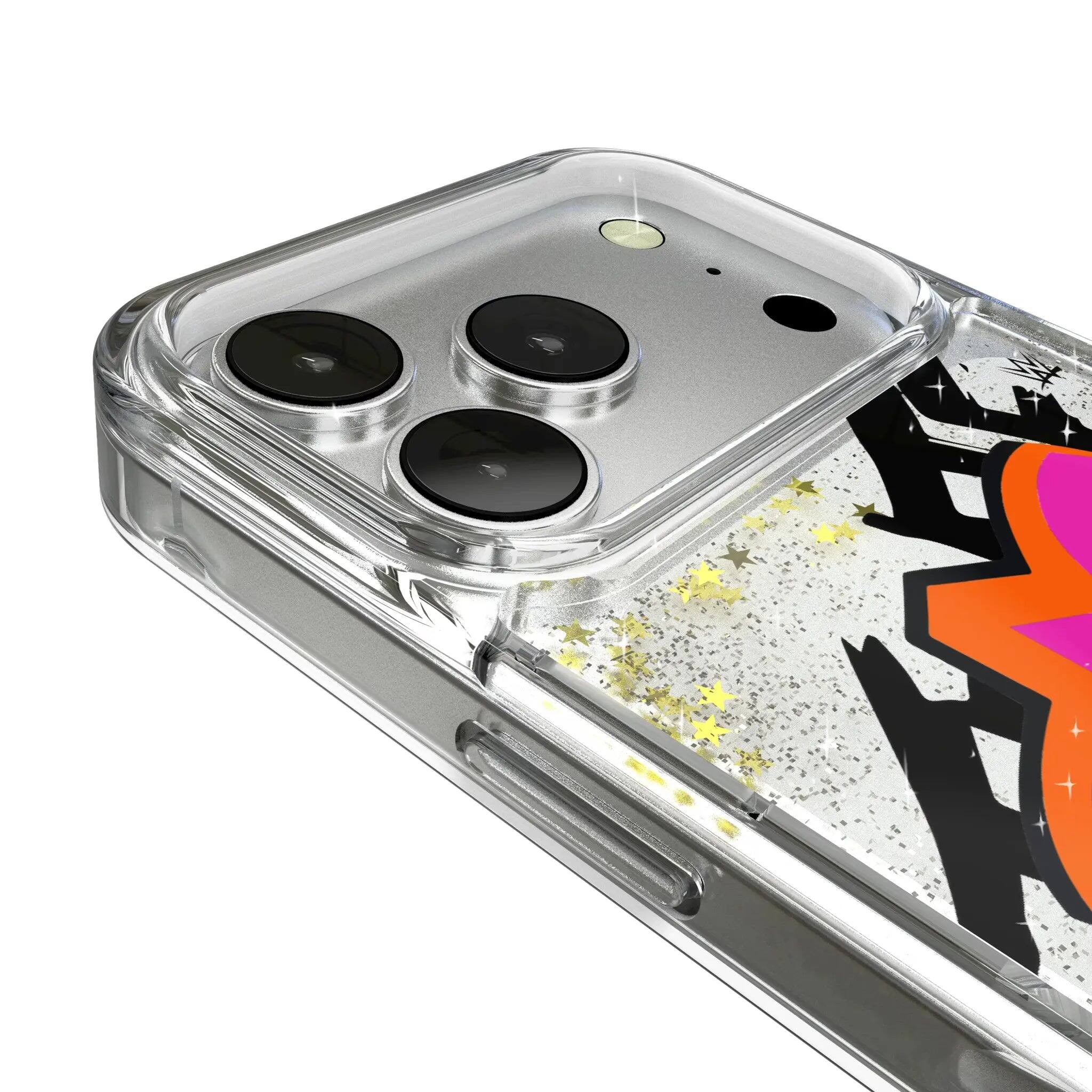 Left. Keyscaper - WWE Impact Glitter Phone Case - Apple iPhone 13 - Ultimate Warrior.