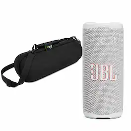 JBL - Grip Bluetooth Speaker with Protective Case - White