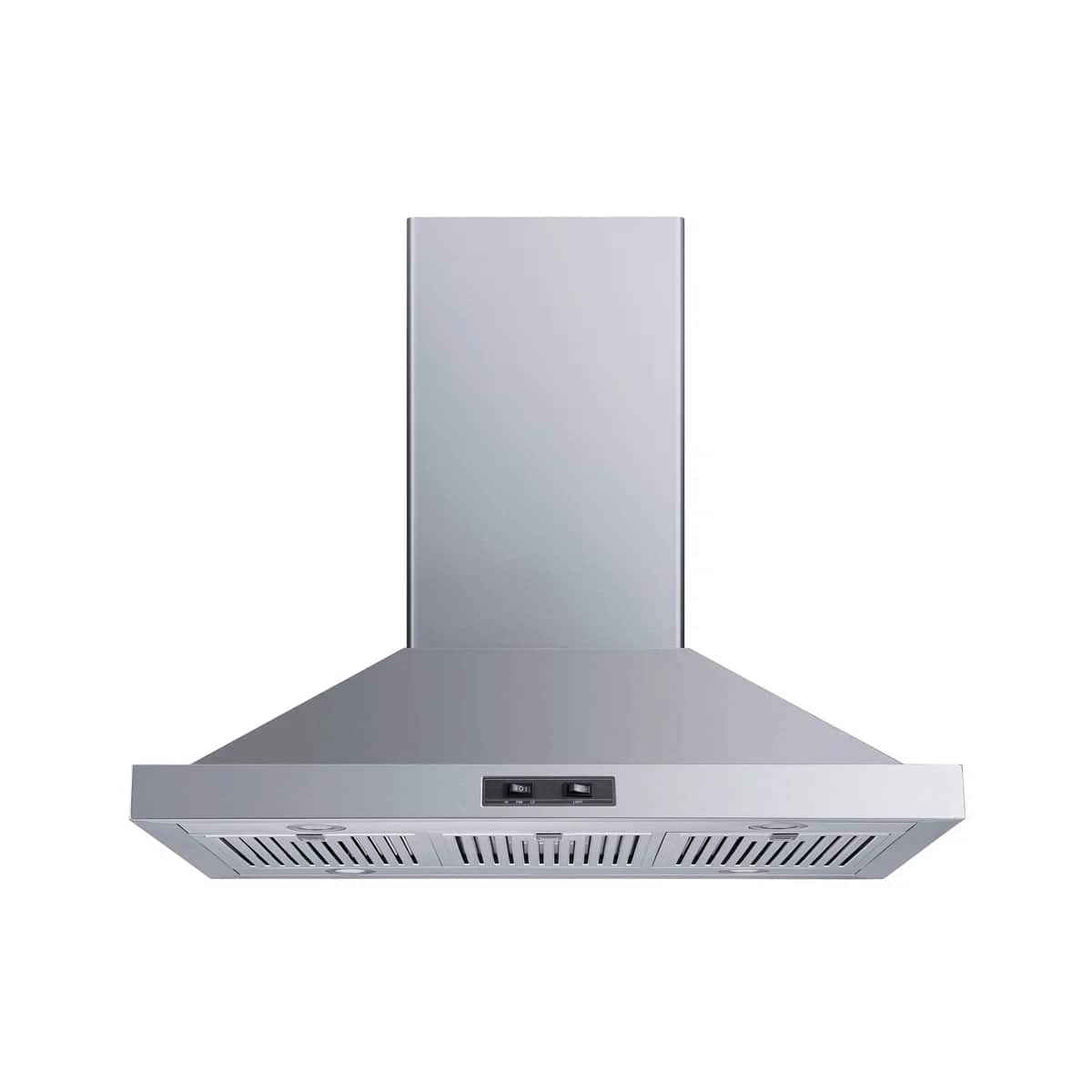 Front. Winflo - Winflo 36 inch Convertible 300-CFM Stainless Steel Island Range Hood - Stainless Steel.