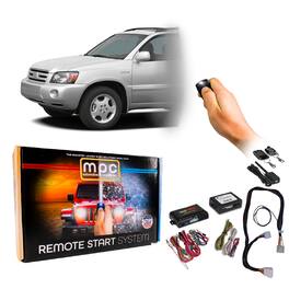 MPC - 5-Button 2-Way Remote Starter For 2004-2007 Toyota Highlander Dot Key -T-Harness - Black