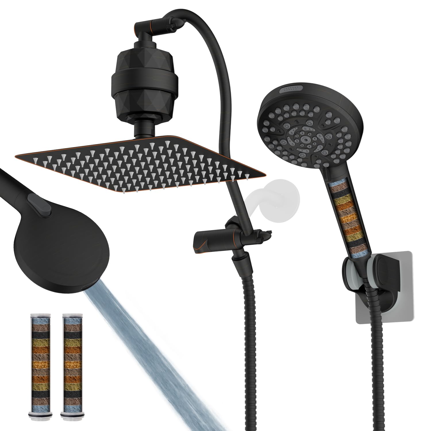 Oil Rubbed Bronze Finished-Square 10'' with Filte