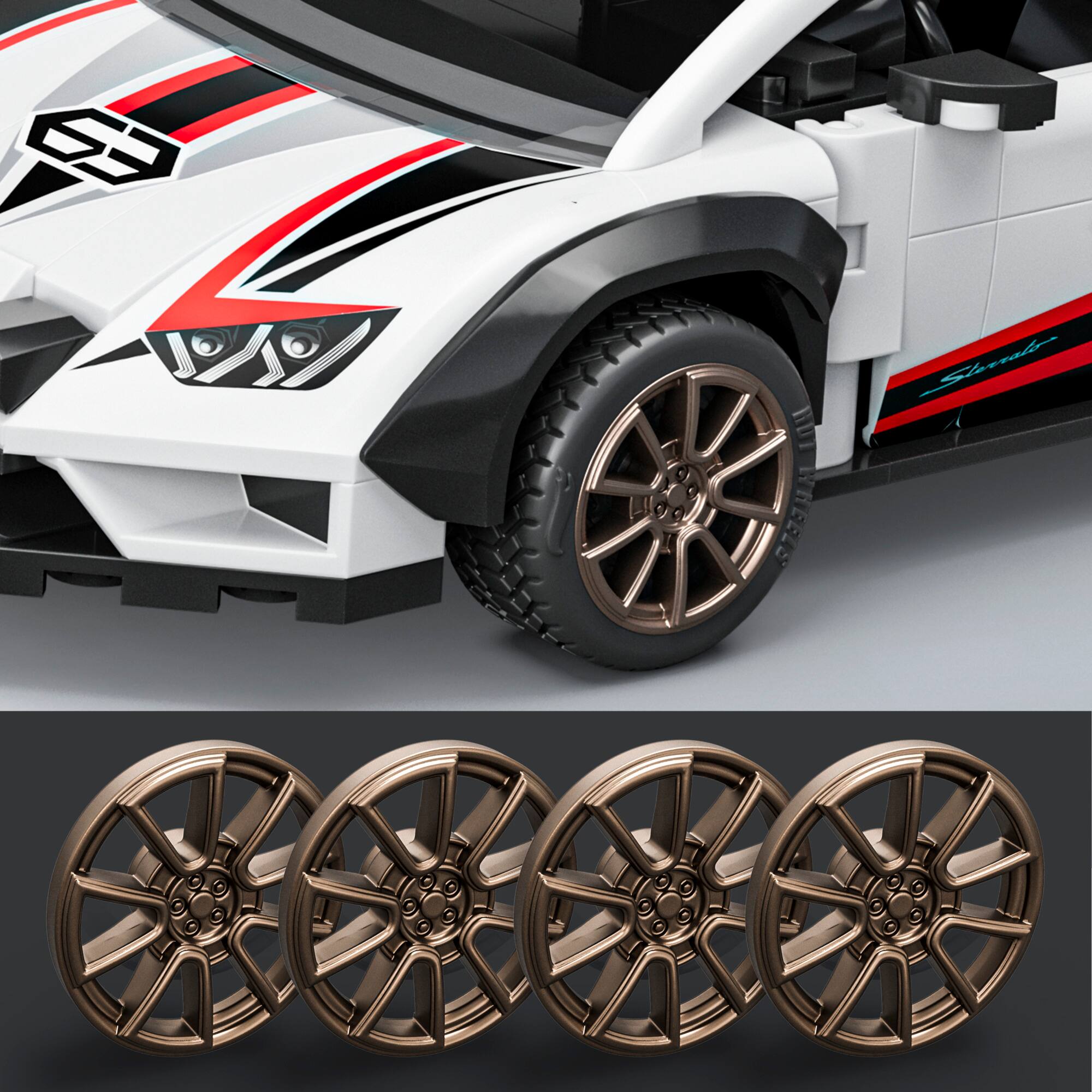 Alt View 7. Mattel Brick Shop - Hot Wheels Lamborghini Huracan Sterrato.