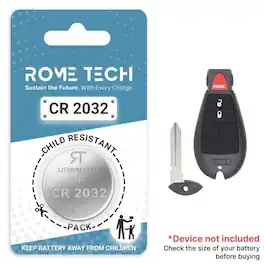 RomeTech - Replacement Battery for Key Fob - Jeep Cherokee 2008-2022