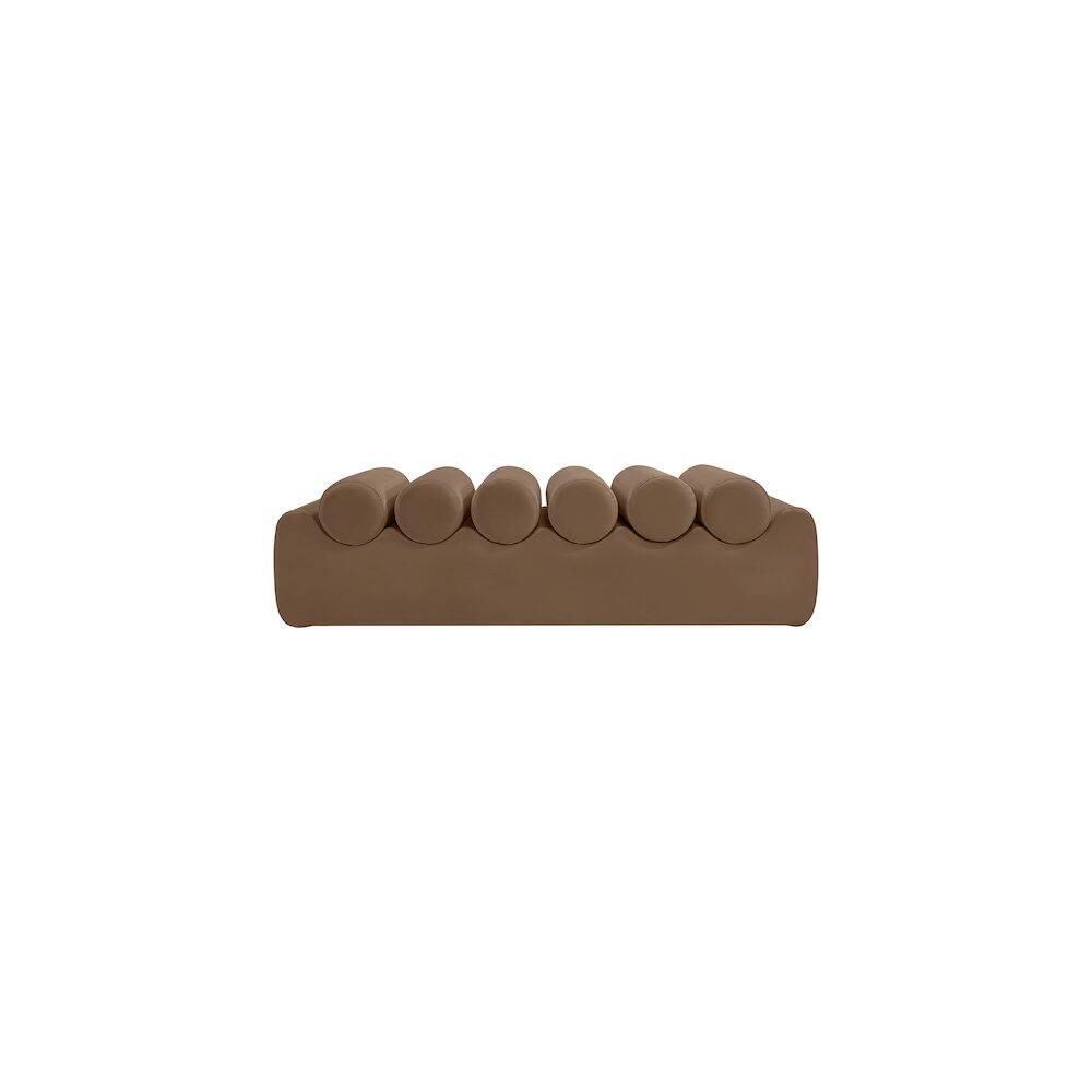 Alt View 2. Meridian Furniture - Rumble Brown Vegan Leather Bench - Brown.