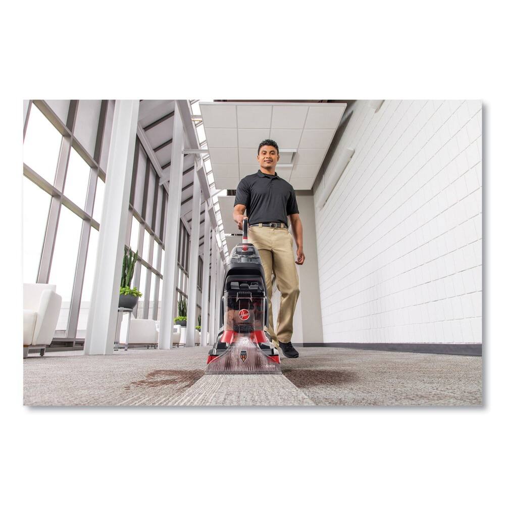 Left. Hoover - CH68000V SteamVac 1-Gallon Upright Extractor/Spotter with 35 ft. Cord - Black/Red.
