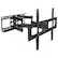 Front. Mount-It! - Full Motion Outdoor TV Wall Mount for 37–80" – Weatherproof, 110 lb Capacity, 20" Extension, VESA Compatible - Black.