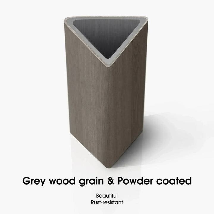 Grey wood grain & Powder coated  
Beautiful Rust-resistant