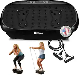 LifePro - HexaPlate Lite Vibration Plate Compact Whole Body Exercise Machine for Toning & Recovery - Black