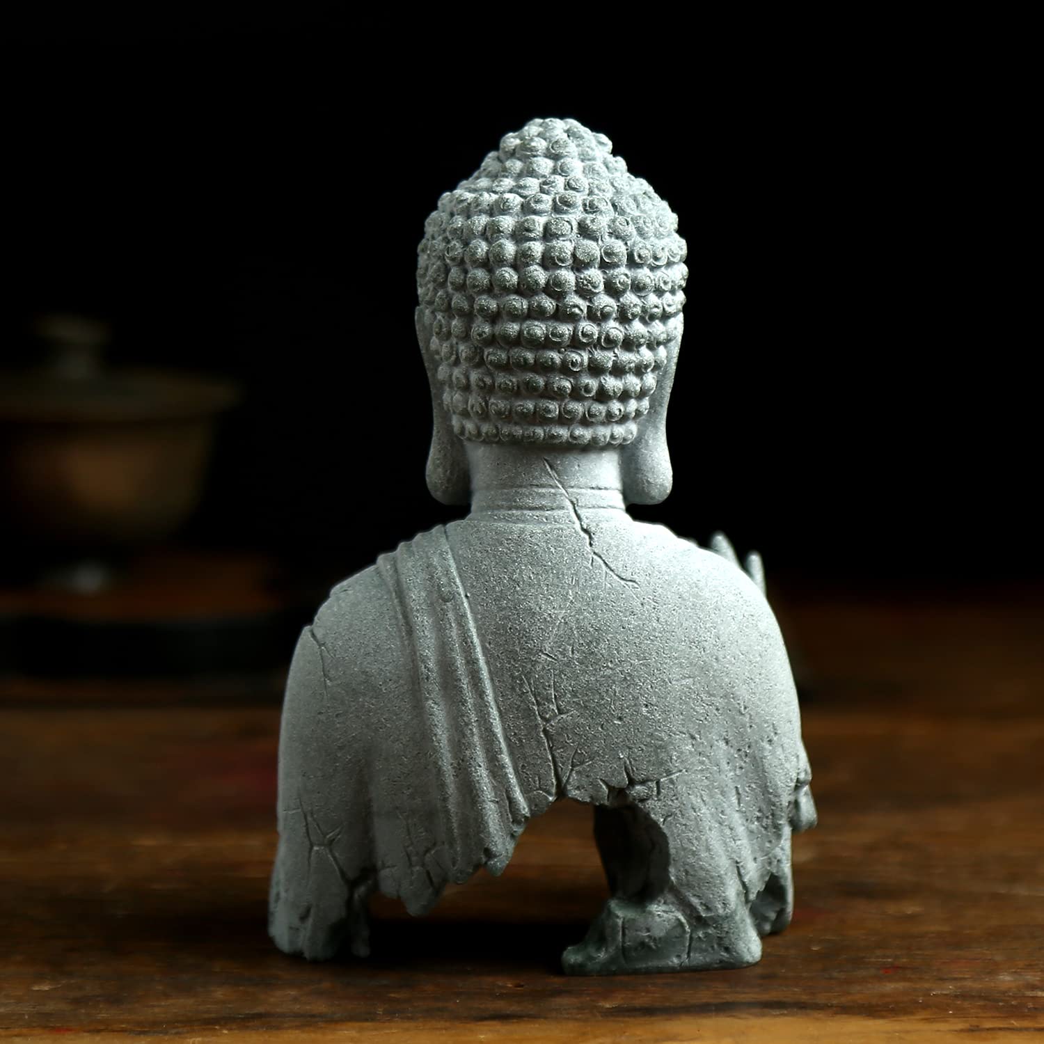 Alt View 5. Refined Abode Design - Buddha Statue For Home Stone Zen Garden Accessories Meditation Yoga Bonsai Landscape Feng Shui Decor Fish.