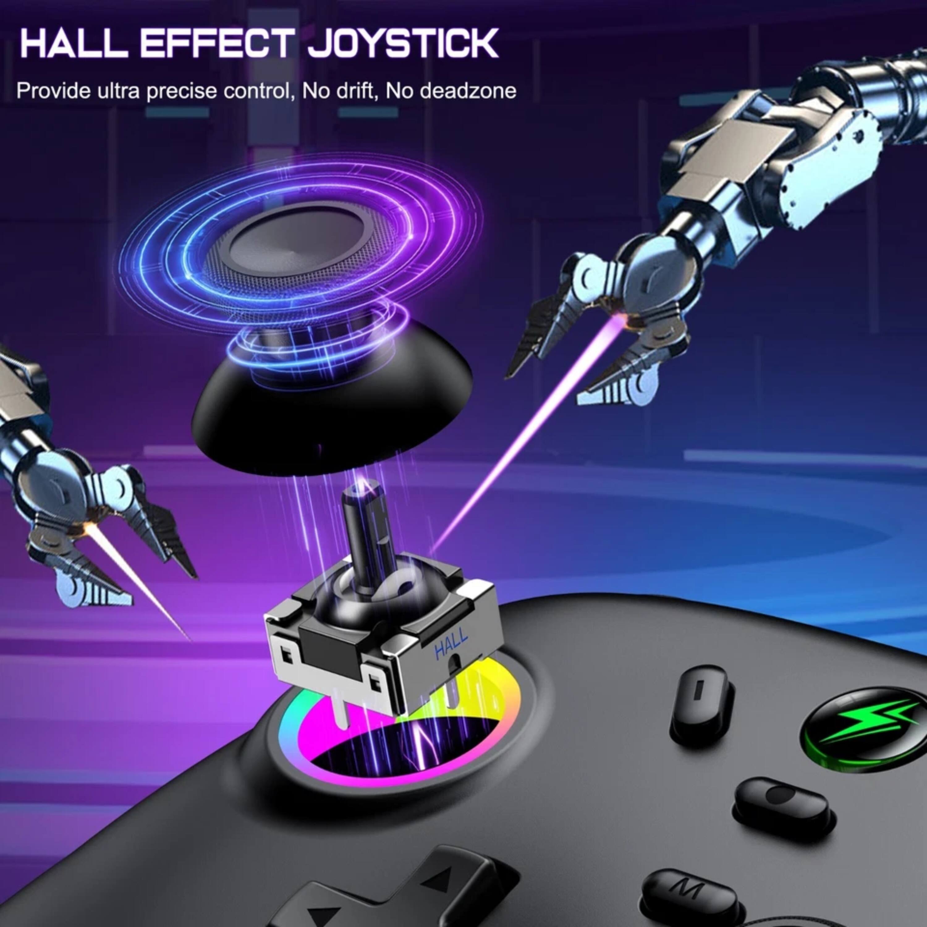 HALL EFFECT JOYSTICK  
Provide ultra precise control, No drift, No deadzone