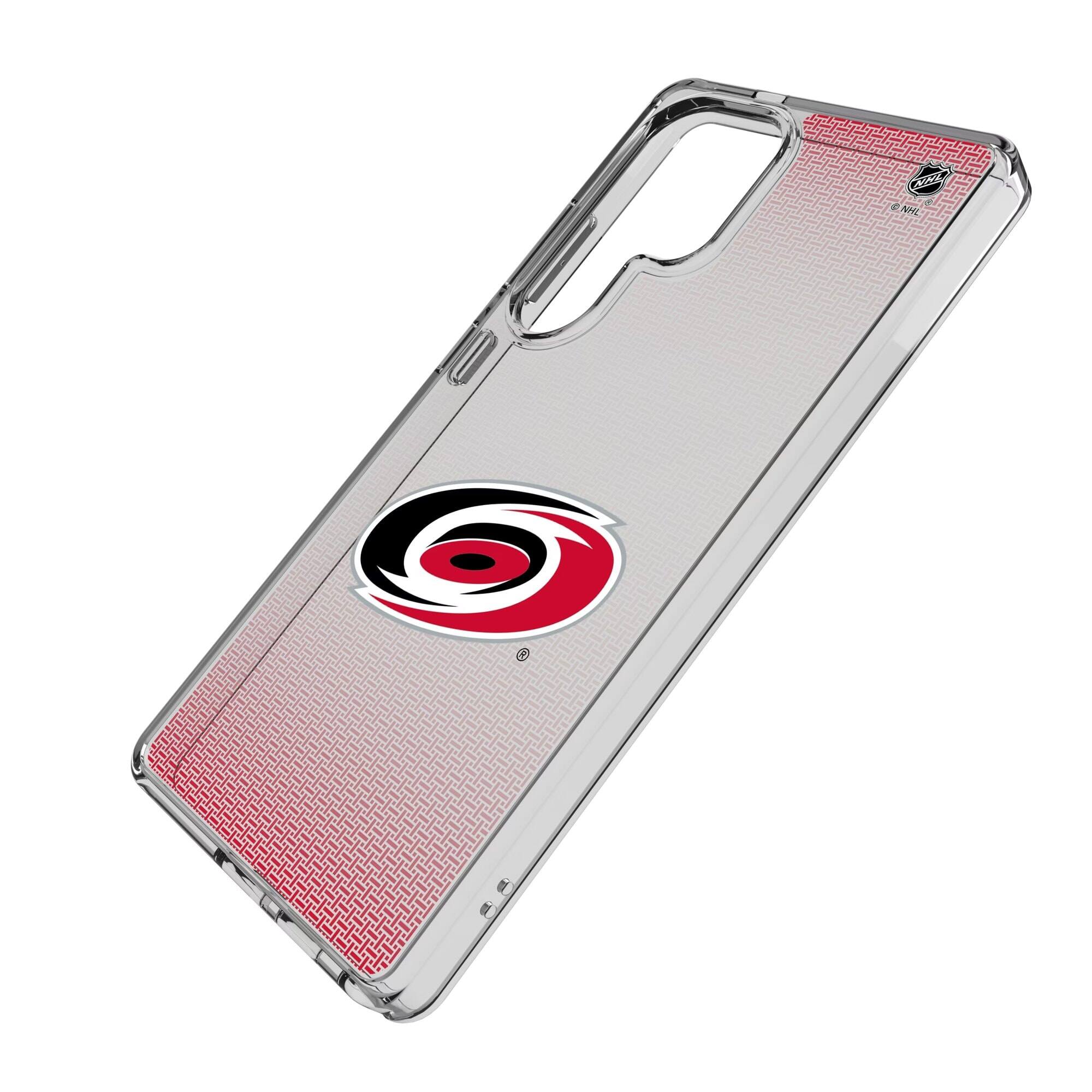 Alt View 1. Keyscaper - Carolina Hurricanes Linen Logo Galaxy Clear Case - S23 Ultra - Multicolor.
