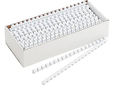 Alt View 4. Fellowes - 3/8" Plastic Binding Spine Comb, 55 Sheet Capacity, 100/Pack - White.