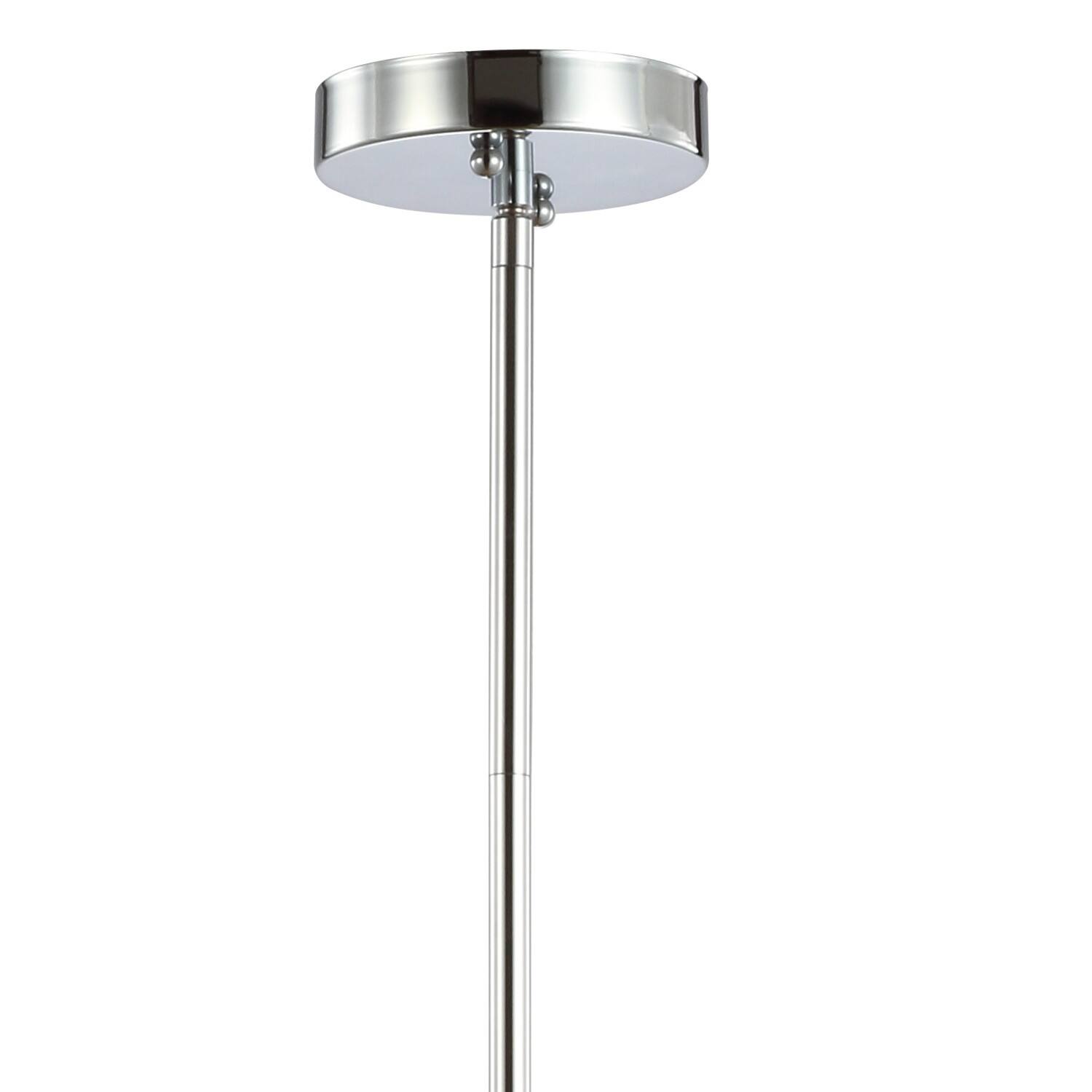 Alt View 5. Jonathan Y - Turing 28.5" Adjustable Height Metal LED Chandelier, Chrome - Chrome.