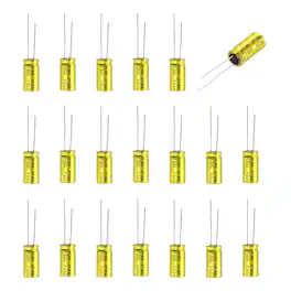 Unique Bargains - 68uF 100V Non-Polarized Electrolytic Capacitor, 10x20mm Aluminum Audio Cap, for DIY Tweeter, 20pcs - Gold