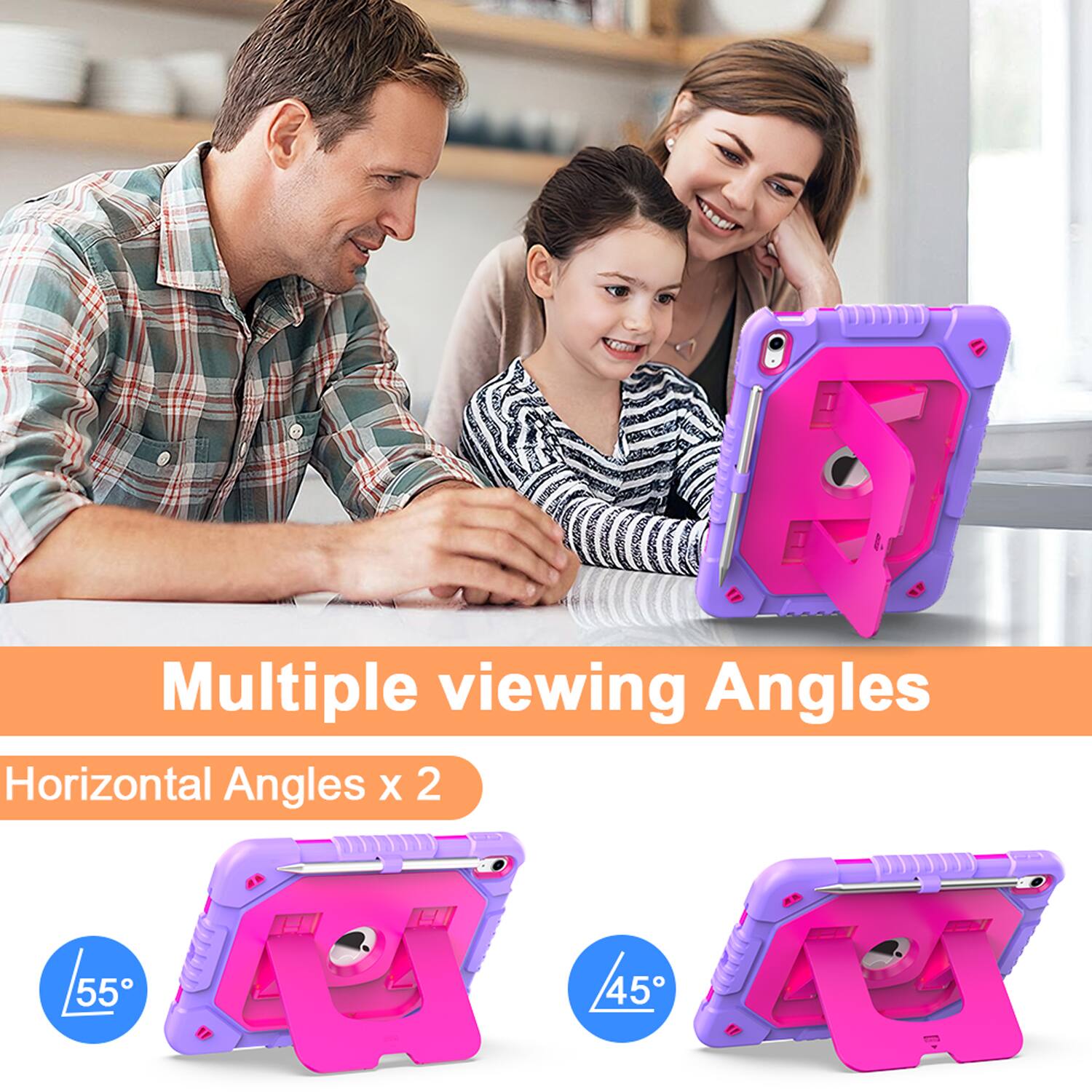 Multiple viewing Angles  
Horizontal Angles x 2  
55°  
45°