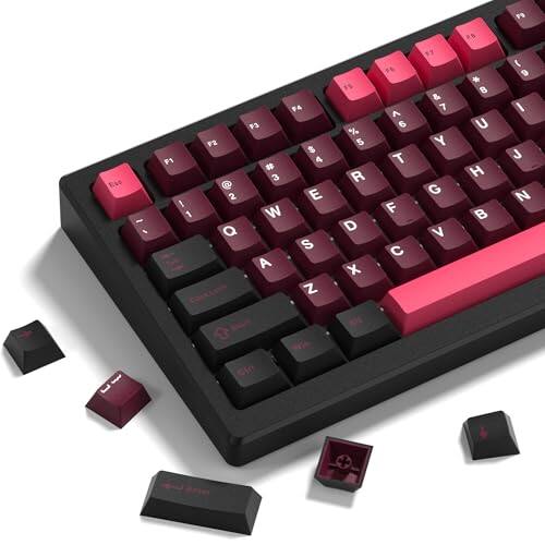 Cedar Assembly - Womier Double Shot Pbt Keycaps Set Cherry Profile Custom 60 65 75 For 6164688487100104108 Retro Gaming - HotPink Black