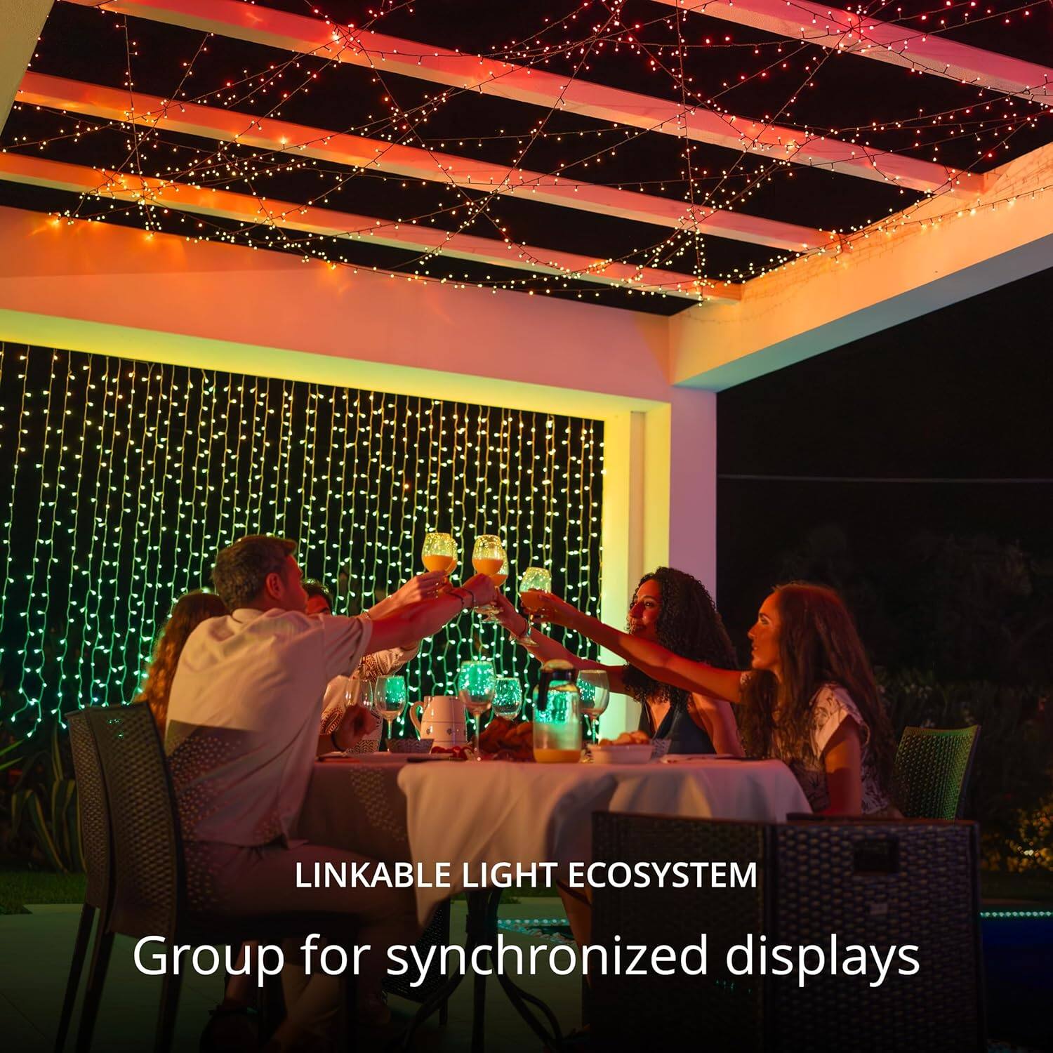 LINKABLE LIGHT ECOSYSTEM Group for synchronized displays