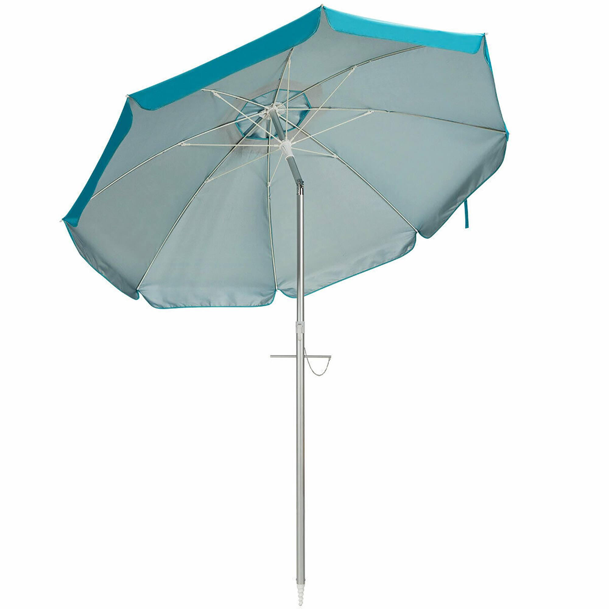 Alt View 9. Costway - Costway 6.5FT Patio Beach Umbrella Sun Shade Tilt W/Carry Bag - Blue.