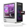 HP OMEN - 35L Gaming Desktop - AMD Ryzen 7 9800X3D - 32GB DDR5 Memory - AMD Radeon RX 9070 XT - 1TB SSD - LCD Liquid Cooling - Ceramic White