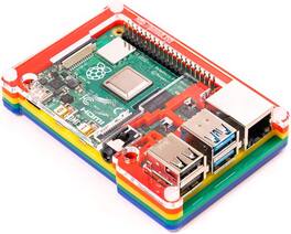 Pimoroni - PIM465 Pibow Coupé 4 (case for the Raspberry Pi 4 only) – Rainbow