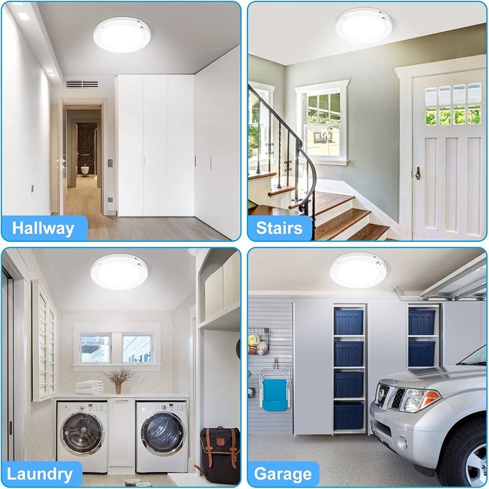 ACJPR - 15W Motion Sensor LED Ceiling Light, Flush Mount, 4000K Cool White