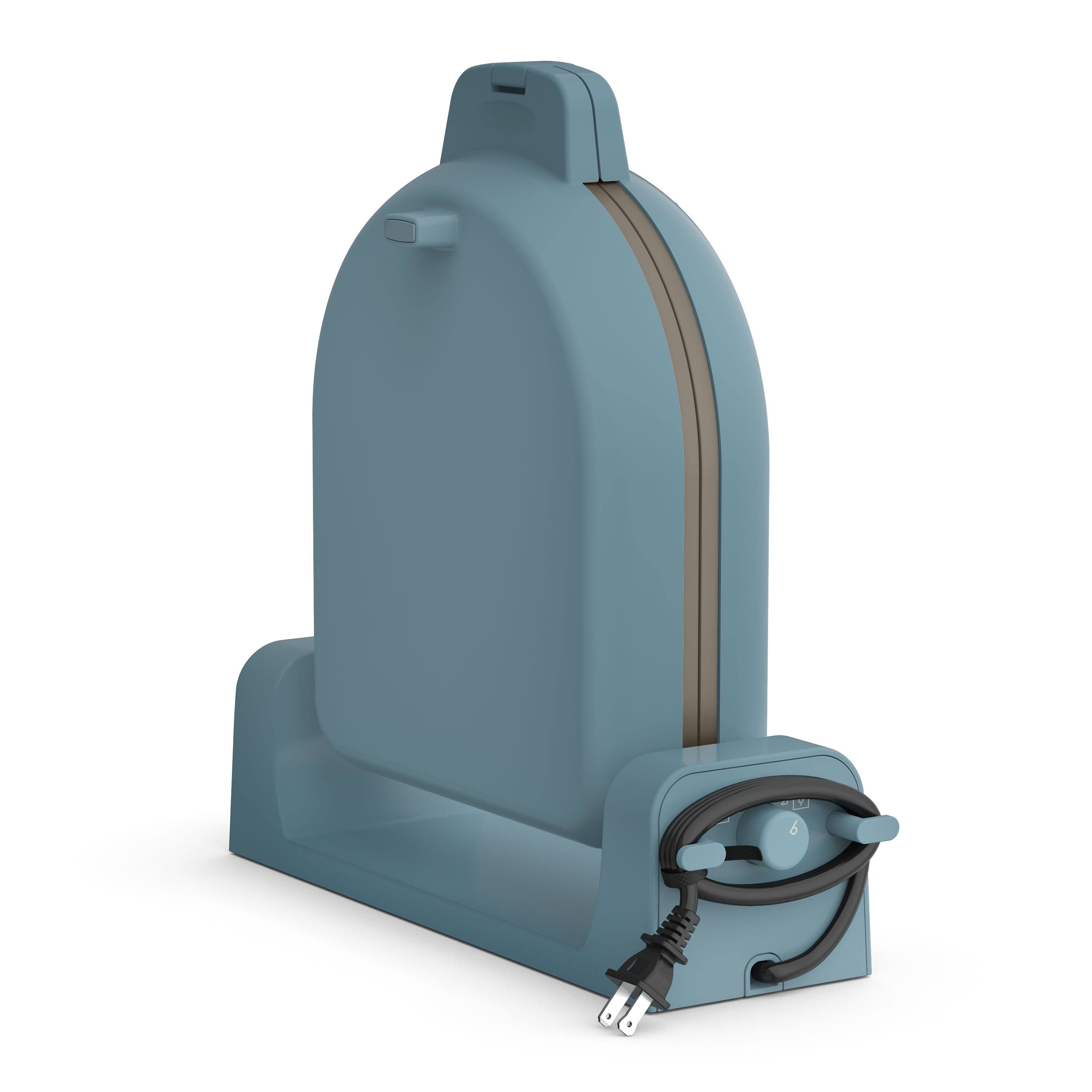 Left. Bella - Fits-anywhere Kitchenware: Flip & Store Belgian Waffle Maker - Surf.