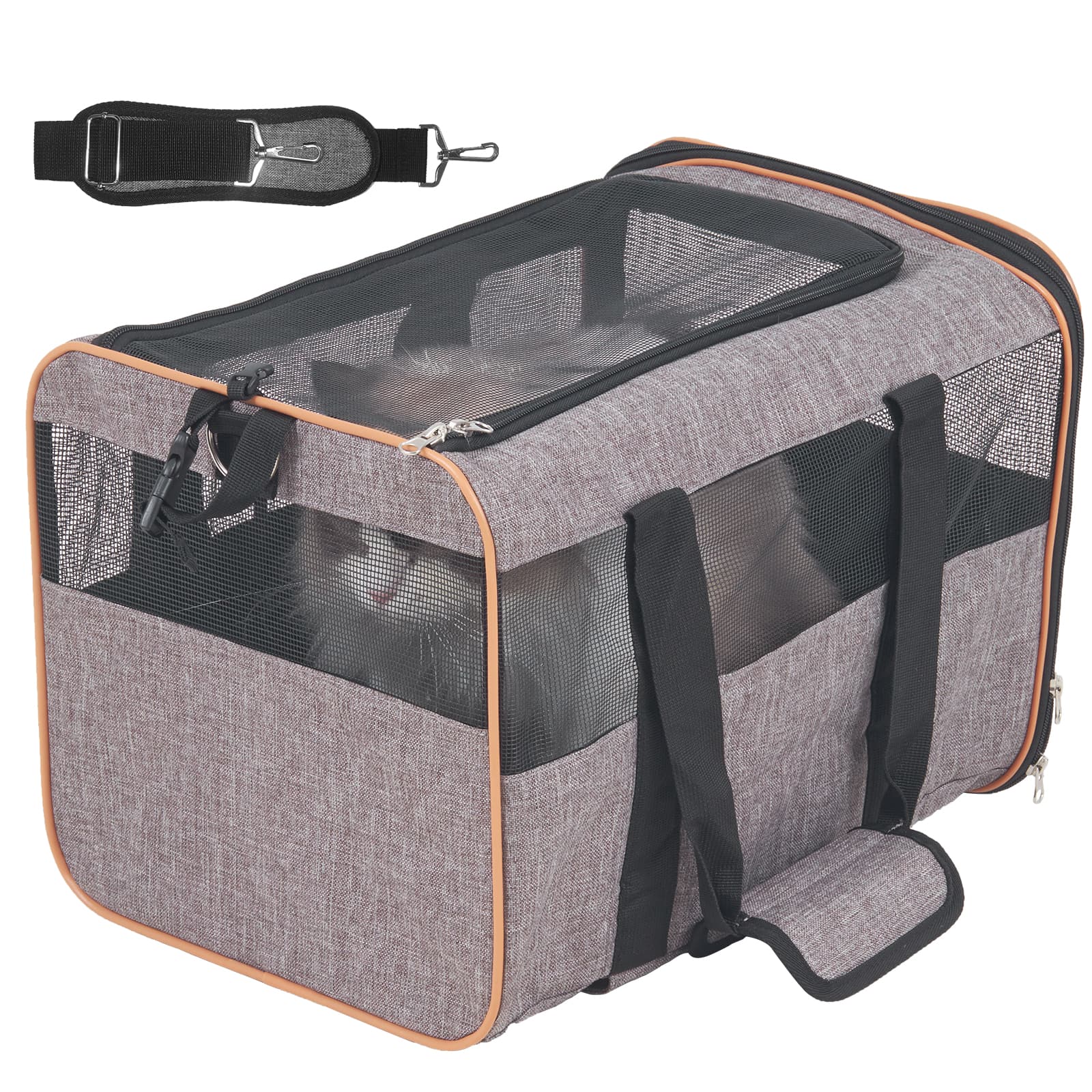 VEVOR Cat Carrier with Wheels, Airline Approved Rolling Pet