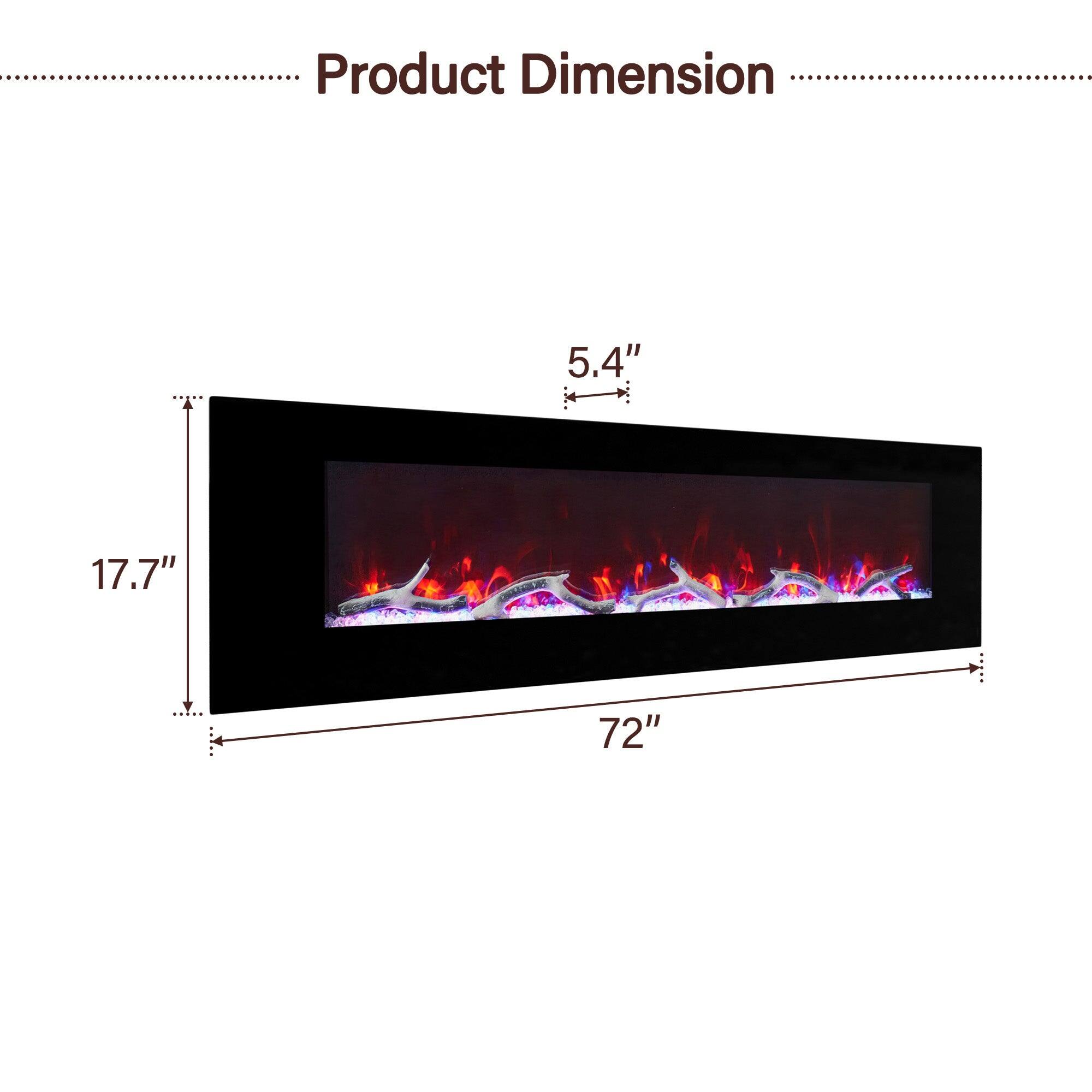 Product Dimension 5.4" 17.7" 72"