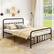 Left. Costway - Costway Queen Size Bed Frame with Headboard Under Bed Storage No Box Spring Needed Black - Black.