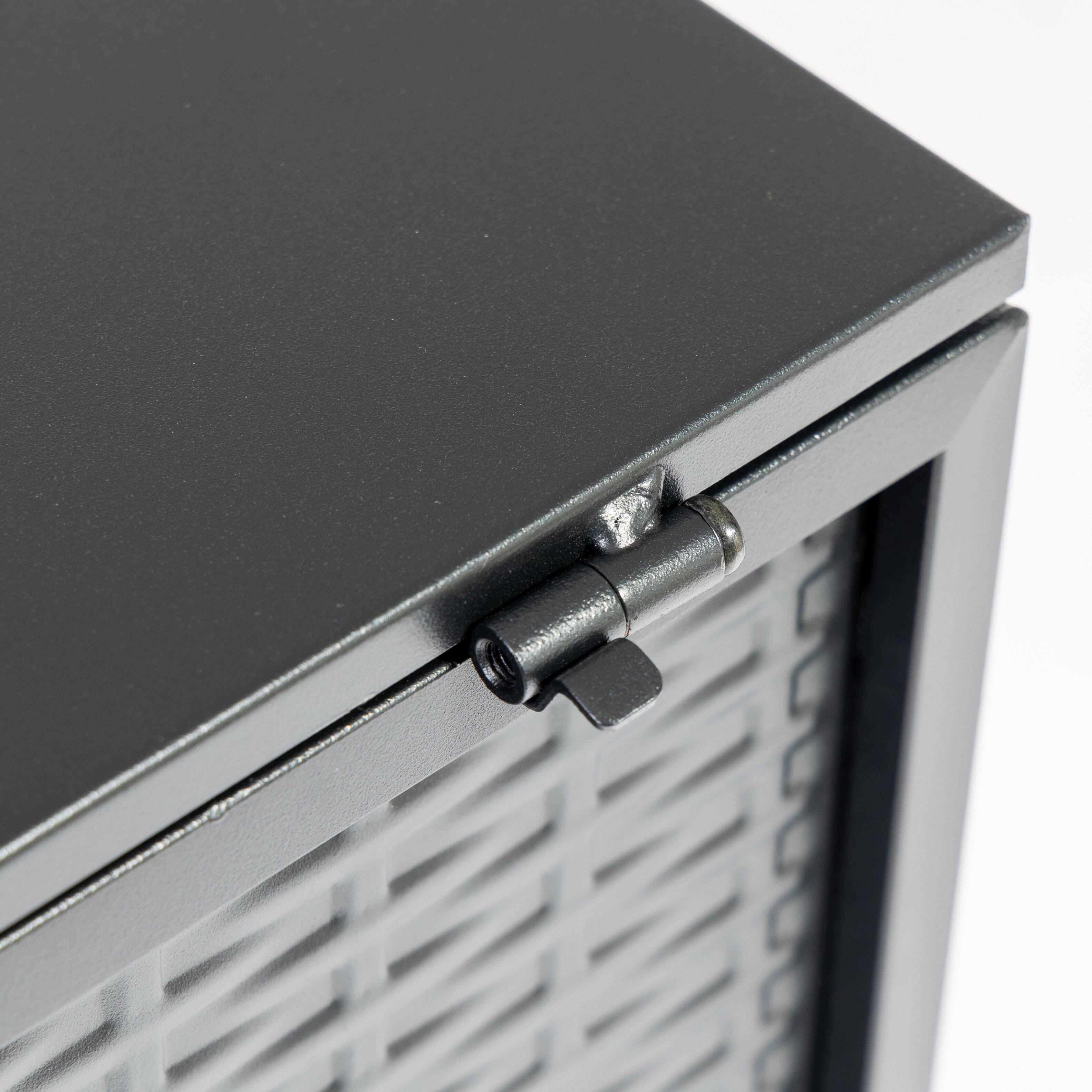 Alt View 6. Mondawe - Imitation Woven Rattan Surface Propane Tank Cover Table - Black.