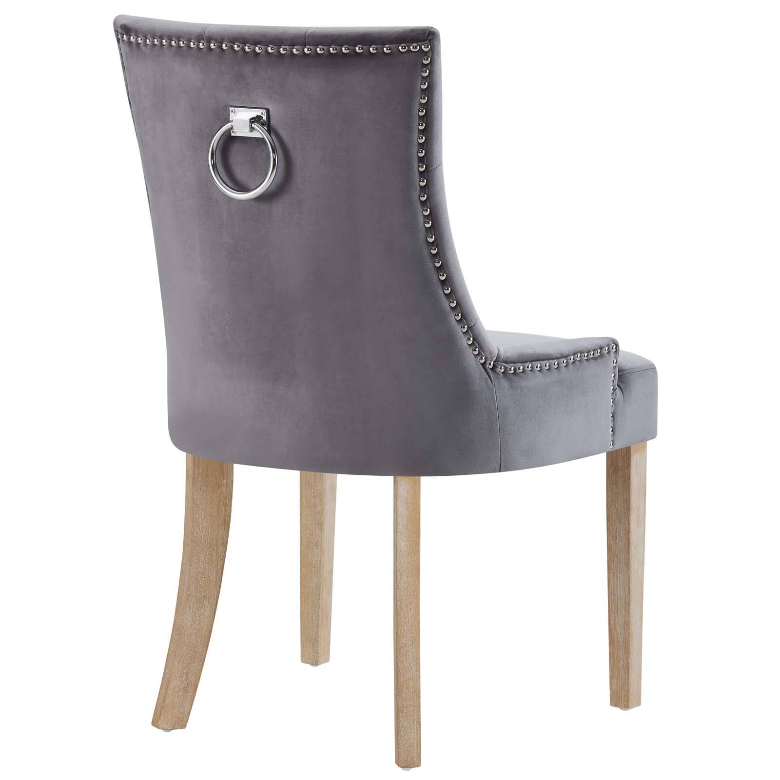 Alt View 1. Modway - Pose Performance Velvet Dining Chair Set of 2 by Modway - Gray.