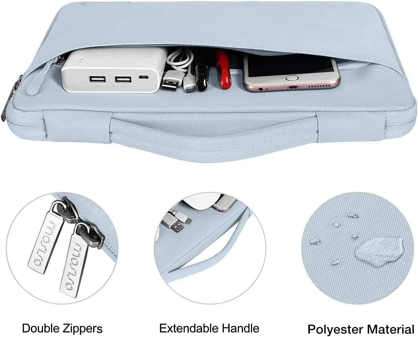 - Double Zippers
- Extendable Handle
- Polyester Material