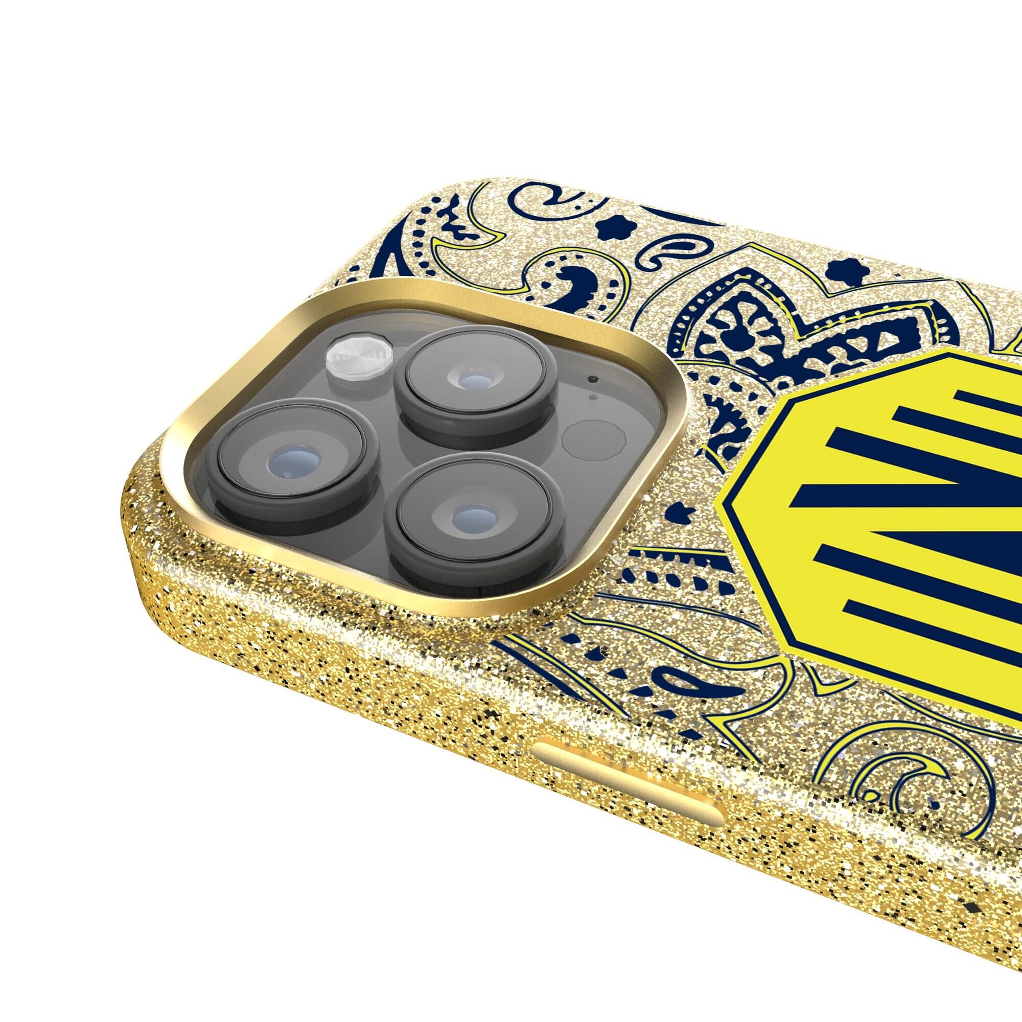 Alt View 3. Keyscaper - Gold Nashville SC iPhone Bling Case - 16 Plus - Gold.