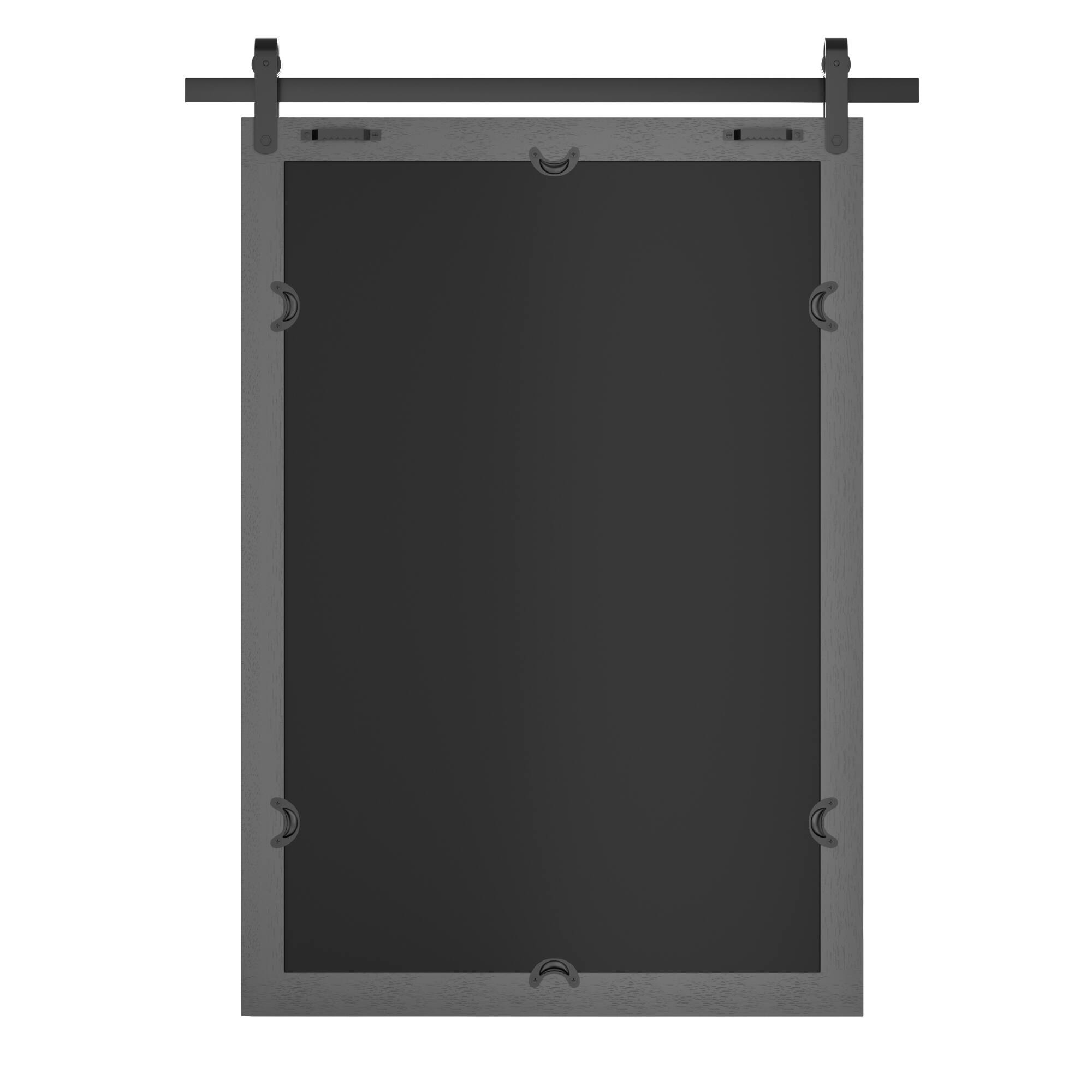Alt View 7. PAIHOME - Modern Style Bathroom Mirror Waterproof Solid Wood Frame Wall Mirror Suitable for Living Room Bedroom - Grey - 18"x26".