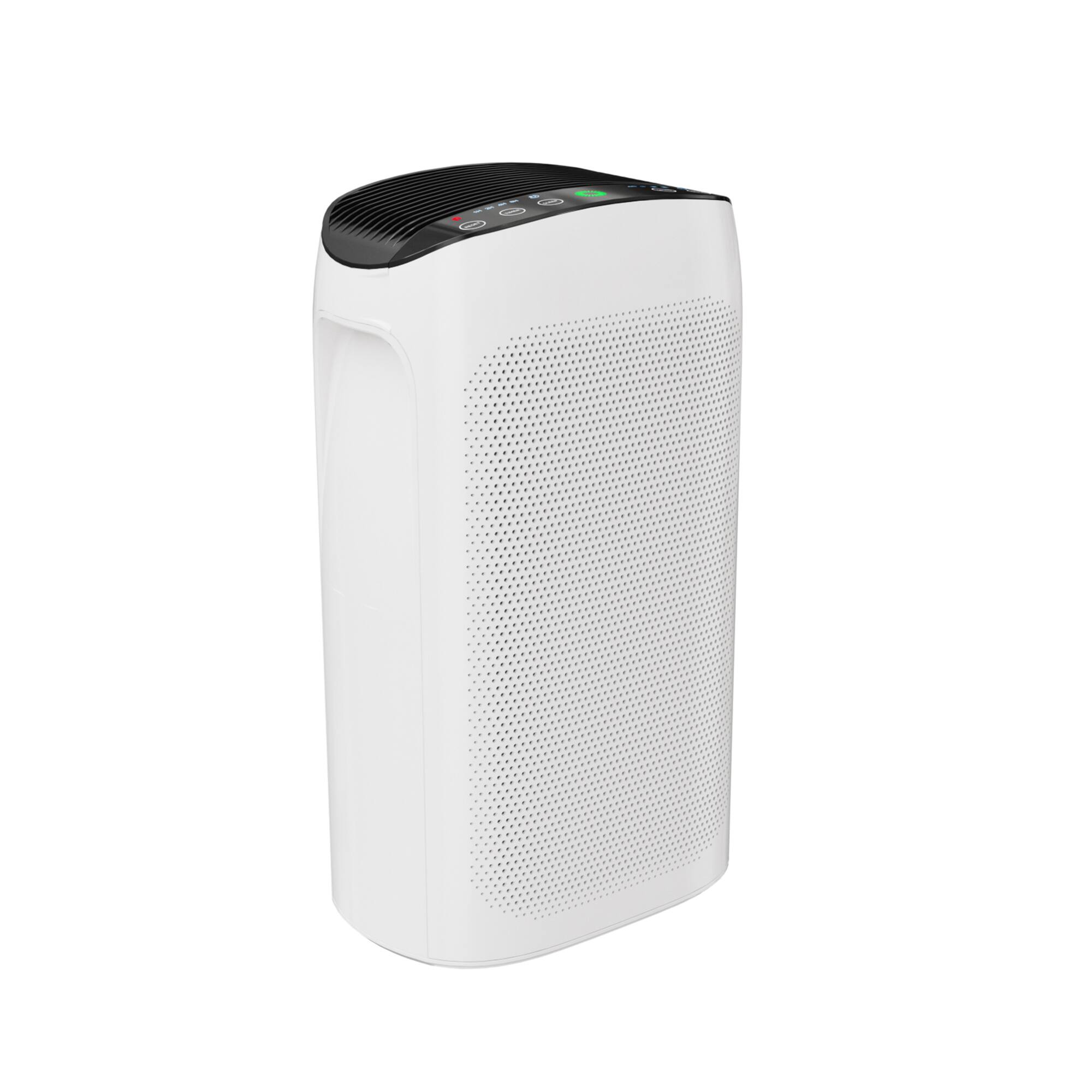 Back. Vaczon - Smart Home Air Purifier with Touch Controls LED Display, 210 CADR and Quiet Sleep Mode - White.
