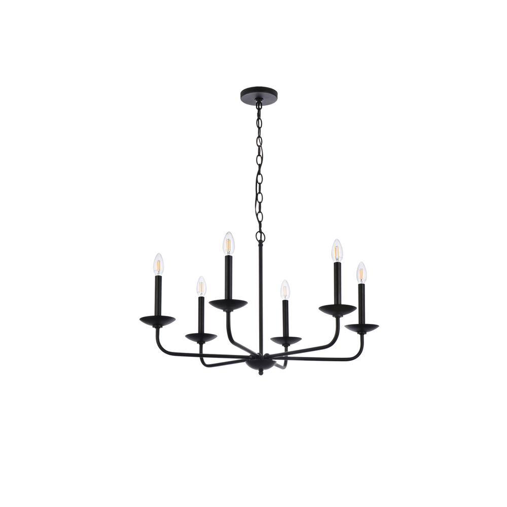 Back. Living District - Cohen 30 inch pendant in black - Black.