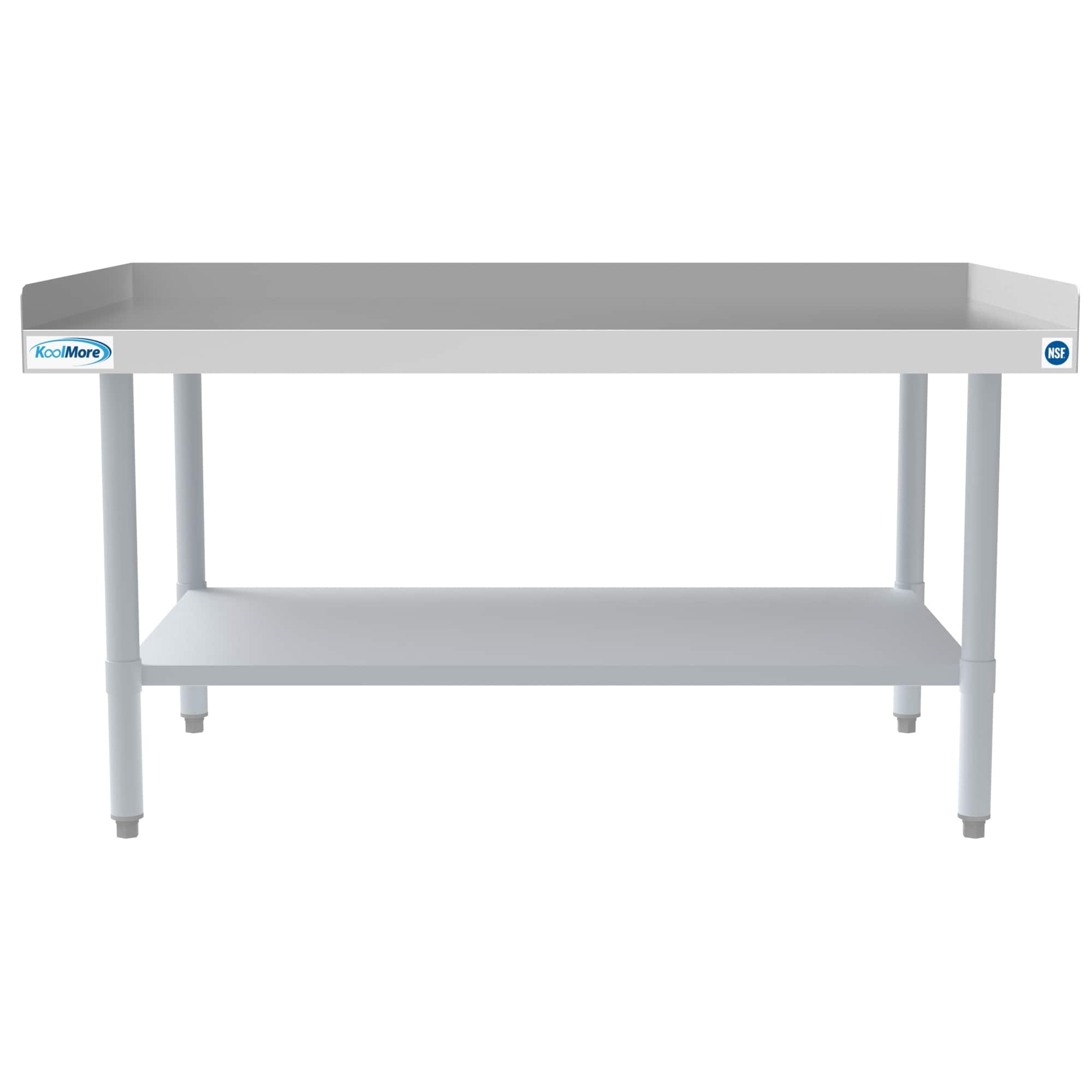 Koolmore - 30" x 48" 16-Gauge Stainless Steel Equipment Stand with Galvanized Undershelf, EQT-163048 - Silver
